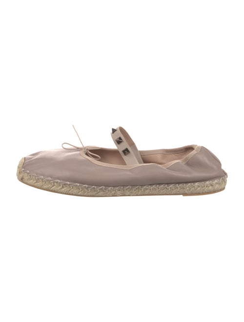 Valentino Garavani Atelier Leather Bow Accents Mary Jane Flats