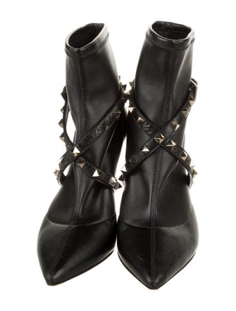 Valentino Garavani Atelier Leather Studded Accents Boots