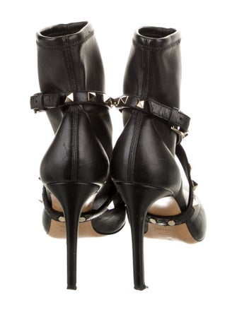 Valentino Garavani Atelier Leather Studded Accents Boots