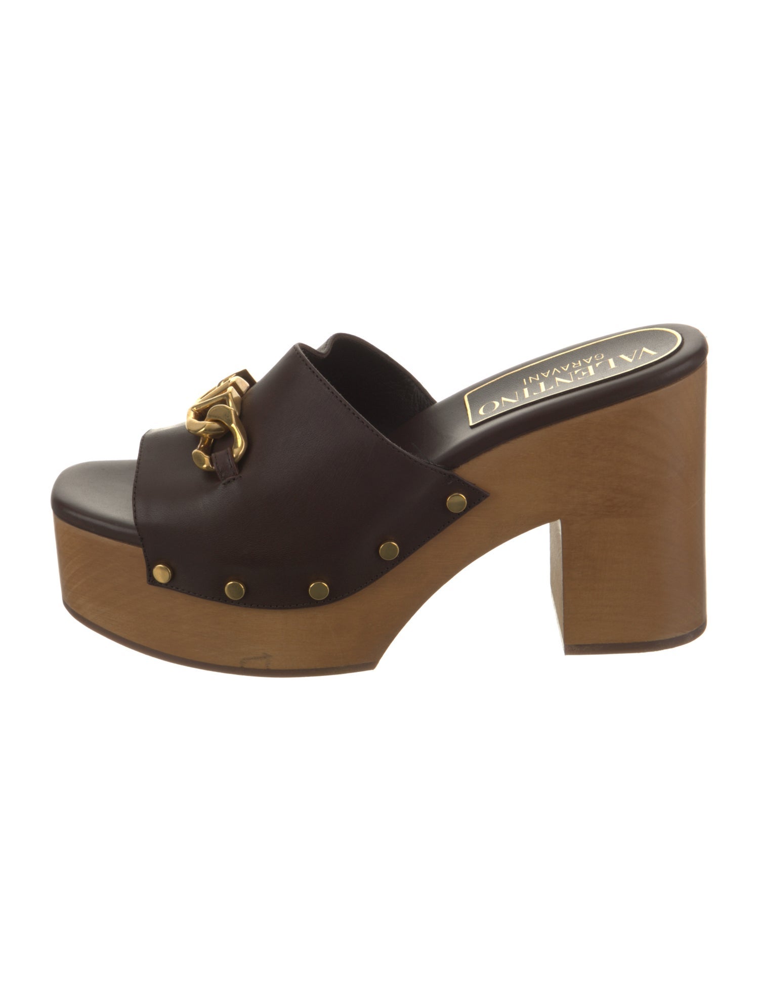 Valentino Vlogo Goat Leather Slides