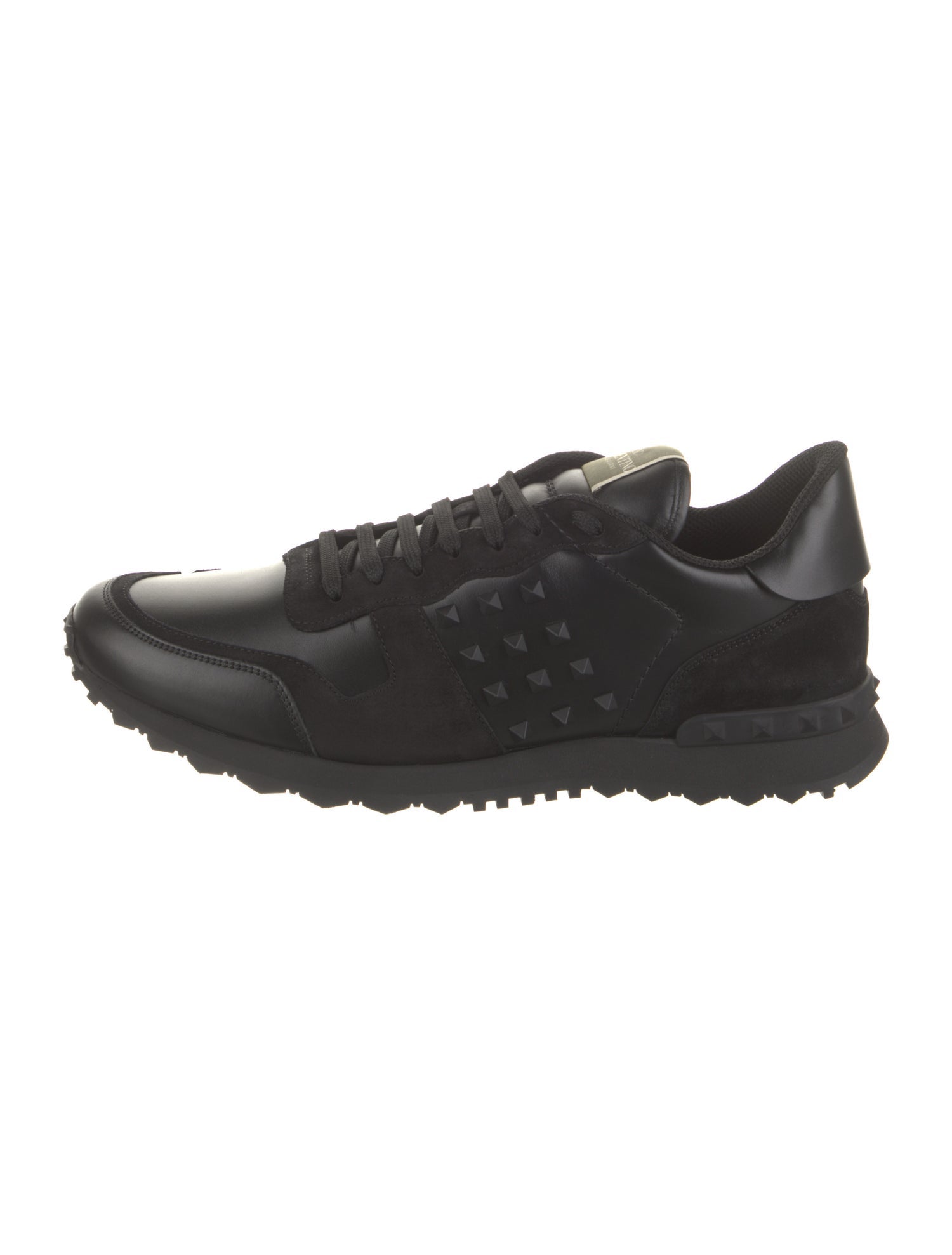 Valentino Leather Studded Accents Sneakers