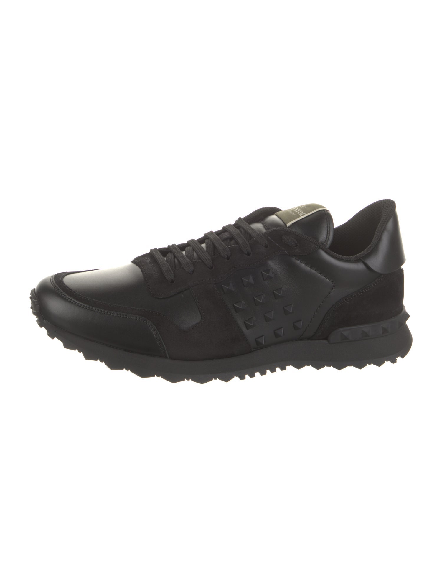 Valentino Leather Studded Accents Sneakers