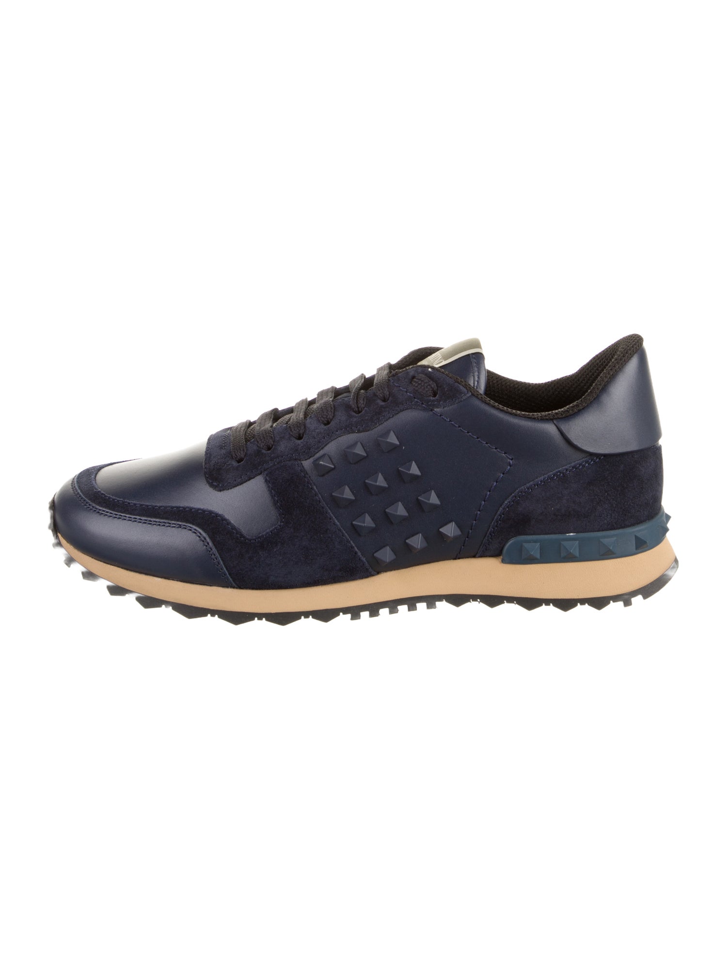 Valentino Leather Printed Athletic Sneakers