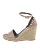 Valentino Leather Studded Accents Espadrilles