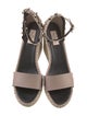 Valentino Leather Studded Accents Espadrilles