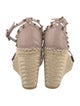 Valentino Leather Studded Accents Espadrilles