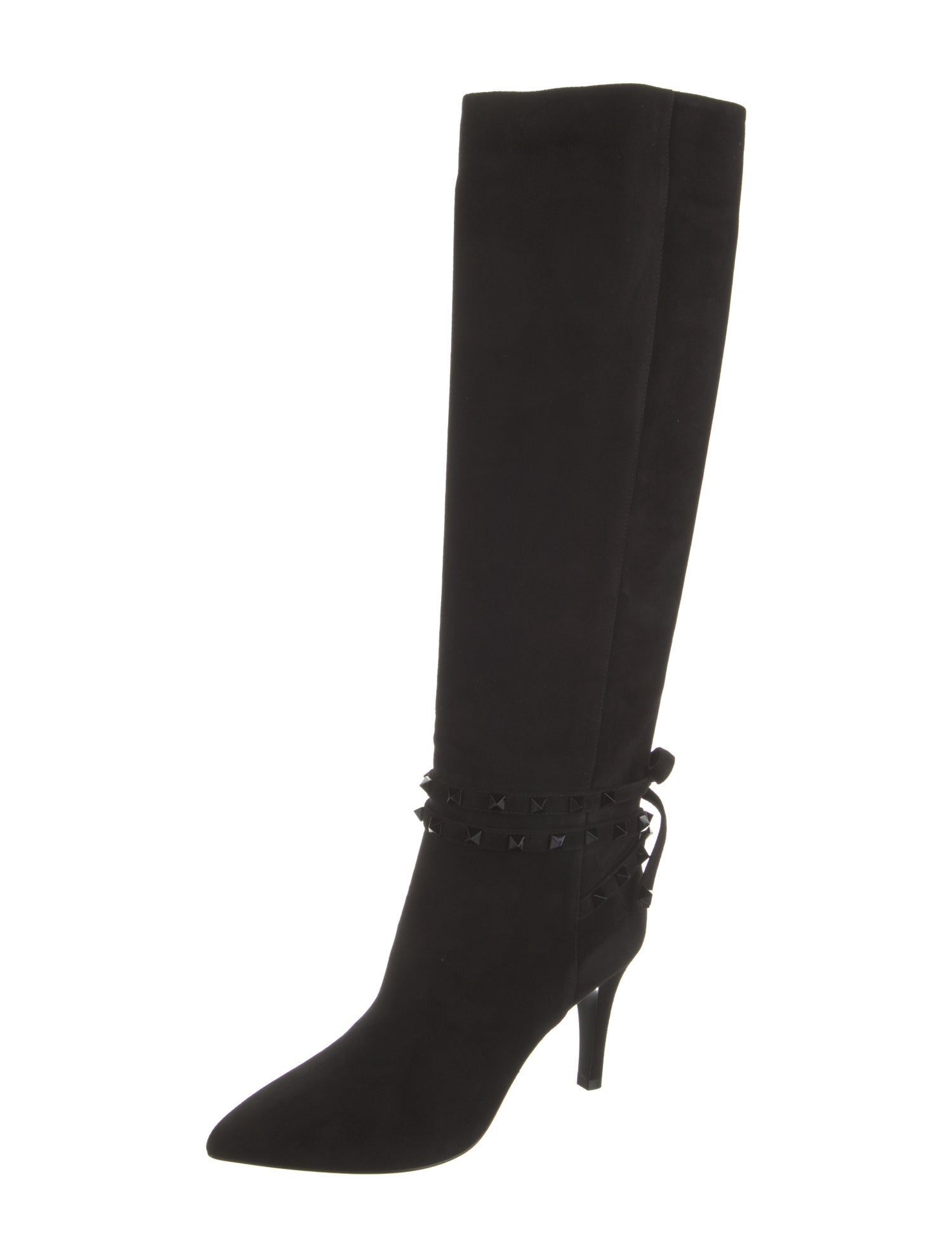 Valentino Suede Studded Accents Boots