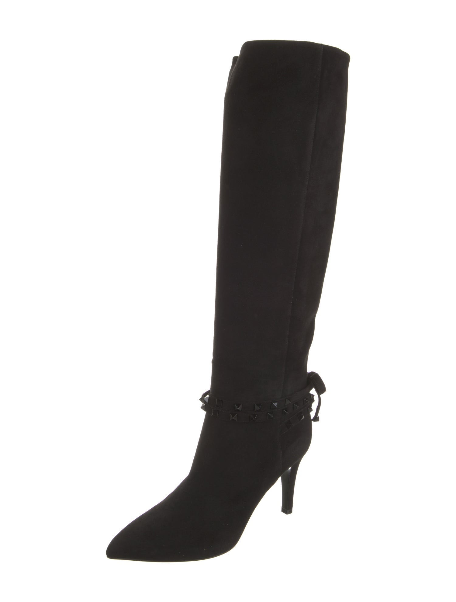 Valentino Suede Studded Accents Boots