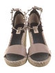 Valentino Leather Studded Accents Espadrilles