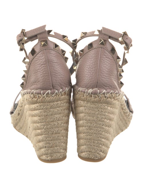 Valentino Leather Studded Accents Espadrilles