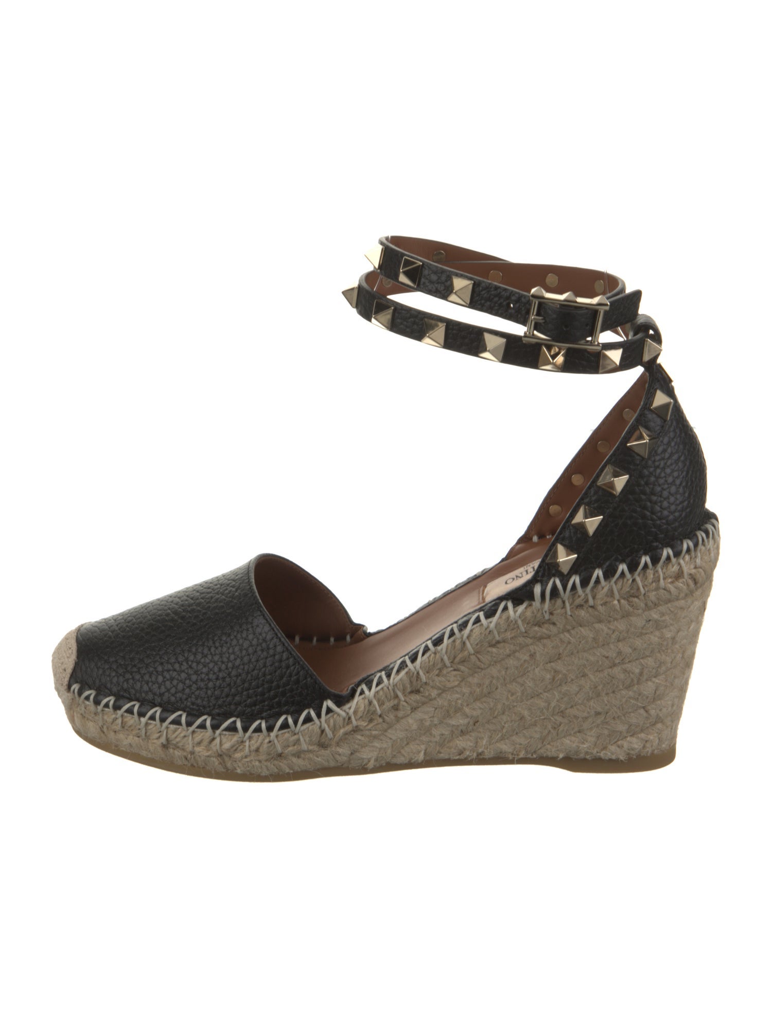 Valentino Leather Studded Accents Pumps