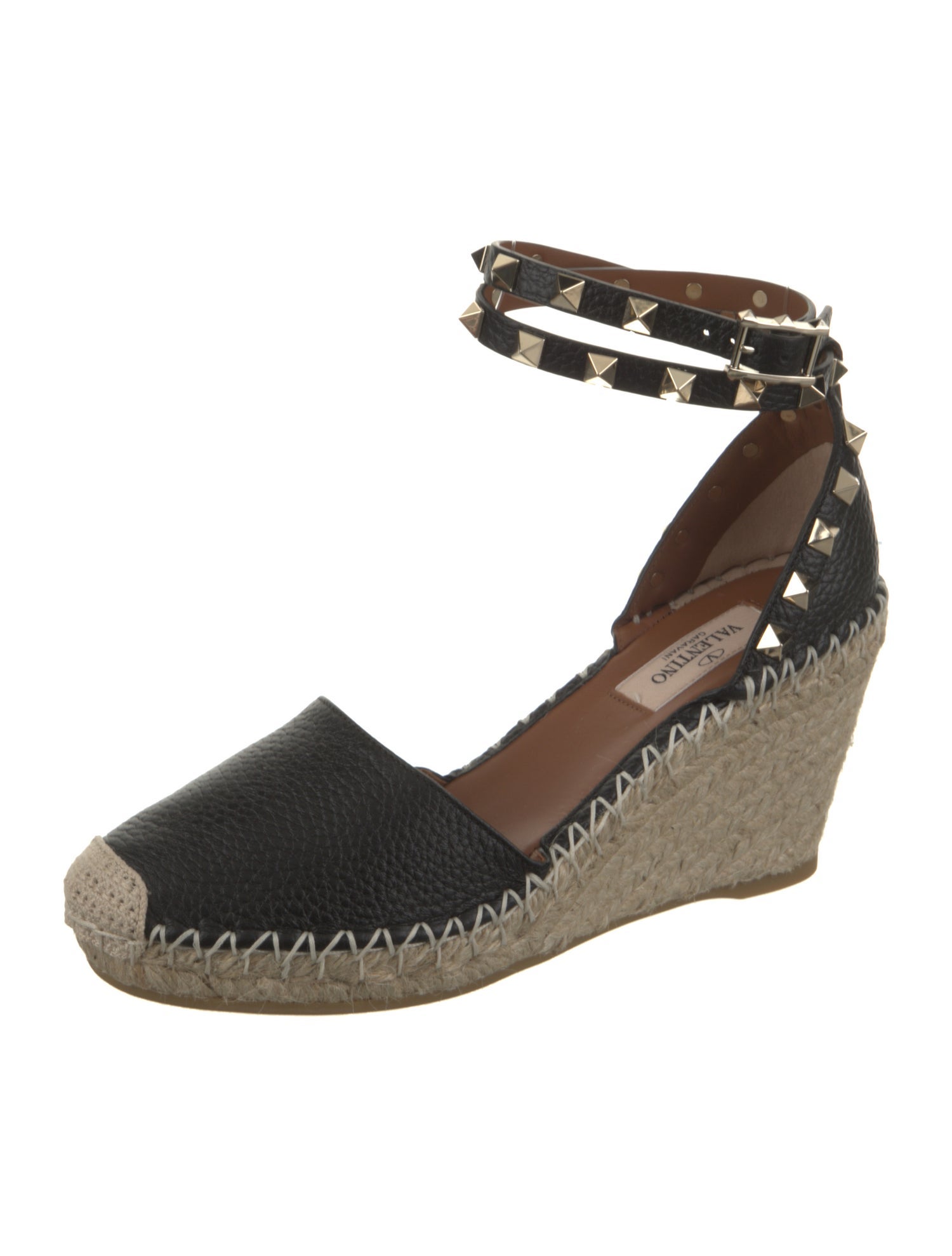 Valentino Leather Studded Accents Pumps