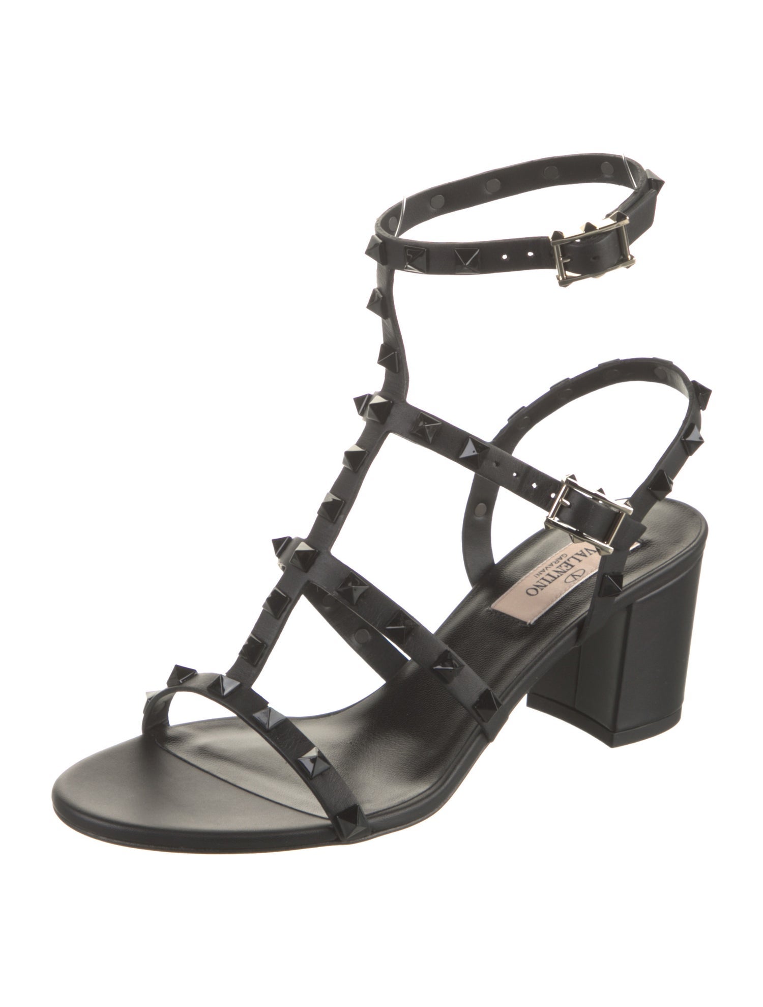 Valentino Leather Studded Accents Gladiator Sandals w/ Tags