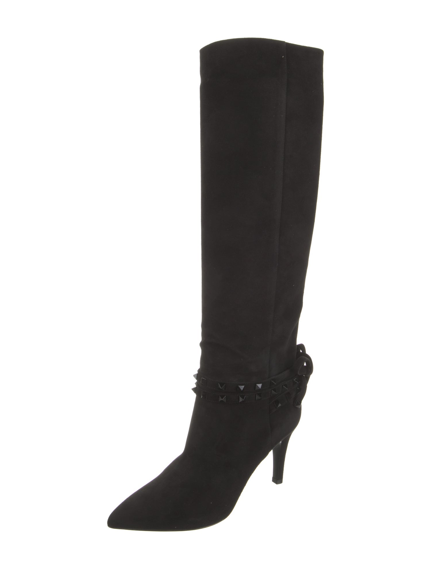 Valentino Suede Studded Accents Boots