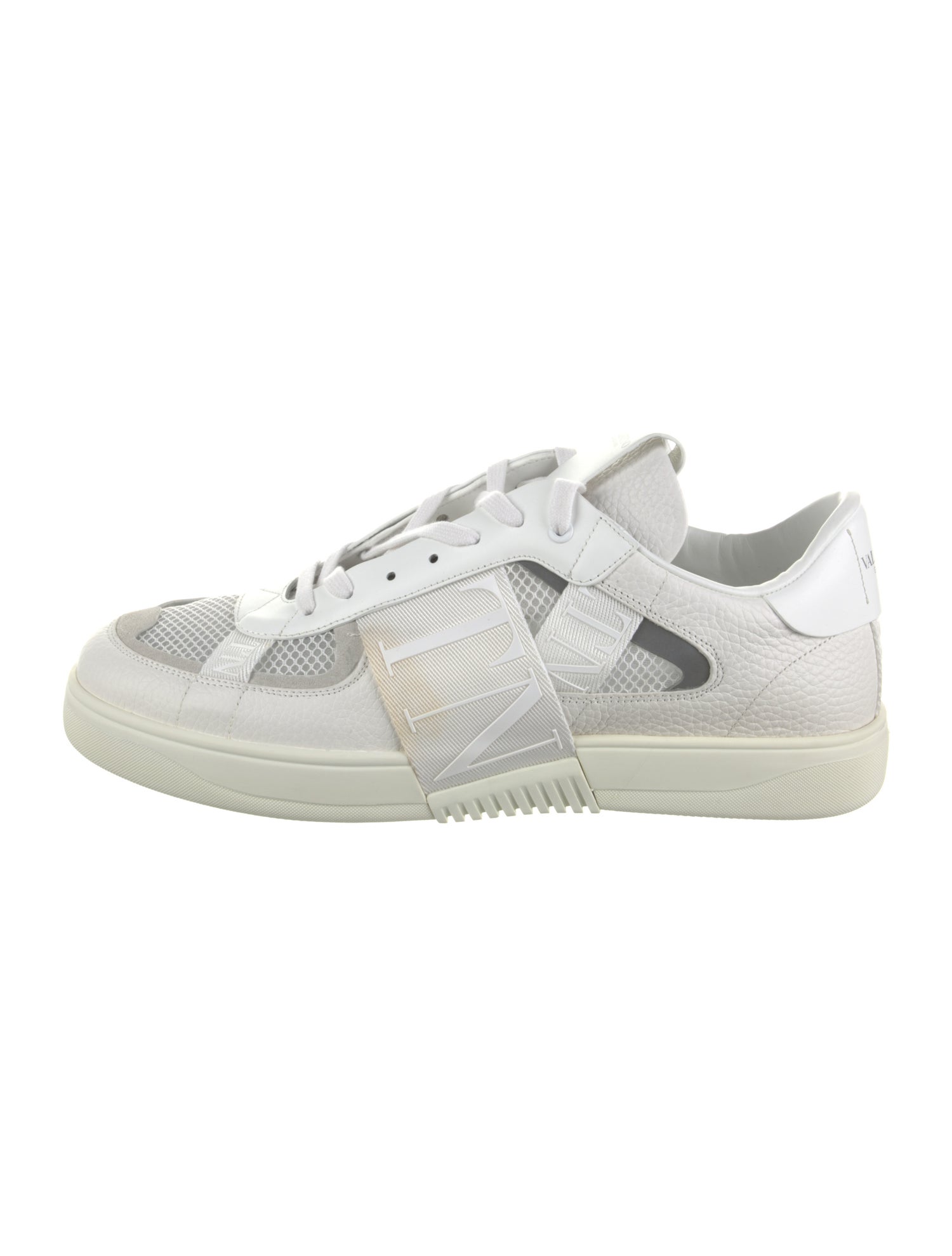 Valentino Leather Graphic Print Sneakers