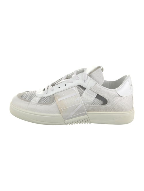 Valentino Leather Graphic Print Sneakers