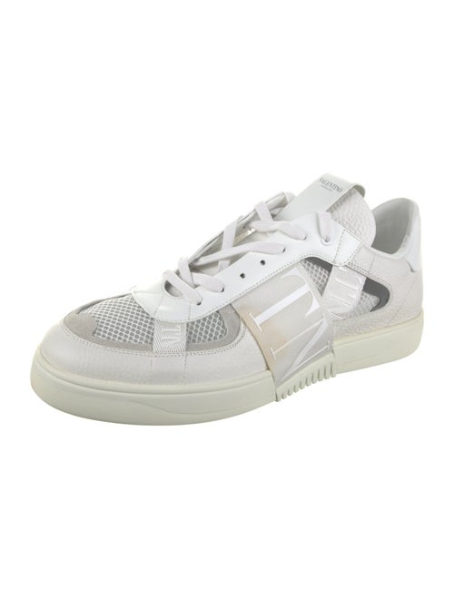 Valentino Leather Graphic Print Sneakers