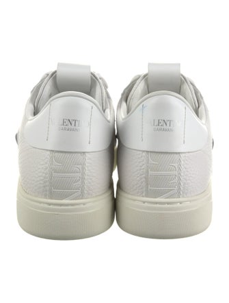 Valentino Leather Graphic Print Sneakers