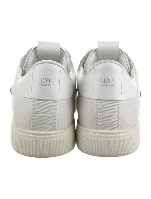 Valentino Leather Graphic Print Sneakers