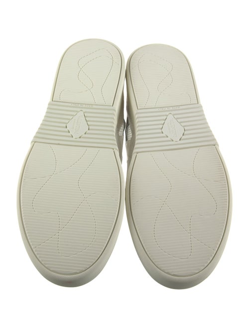 Valentino Leather Graphic Print Sneakers
