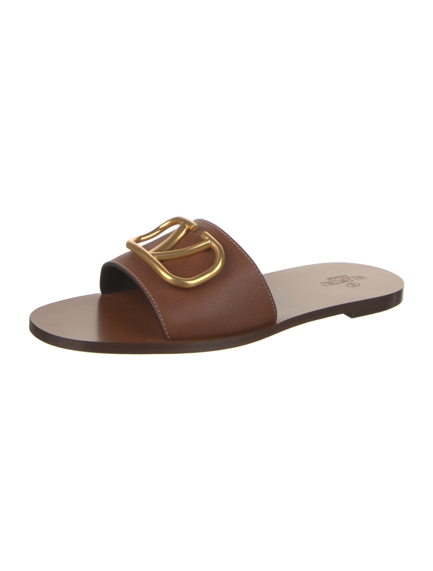 Valentino Leather Slides w/ Tags