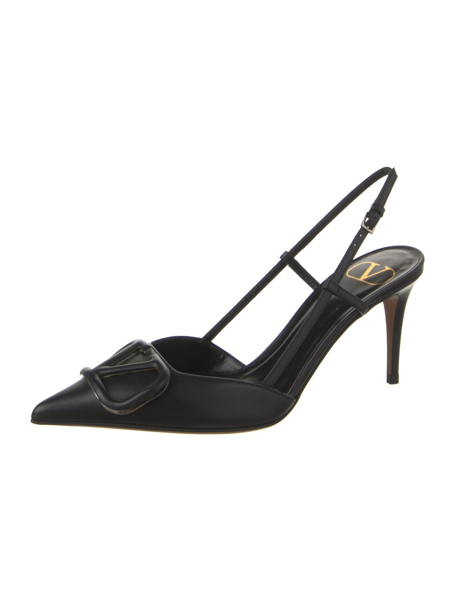Valentino Leather Slingback Pumps w/ Tags
