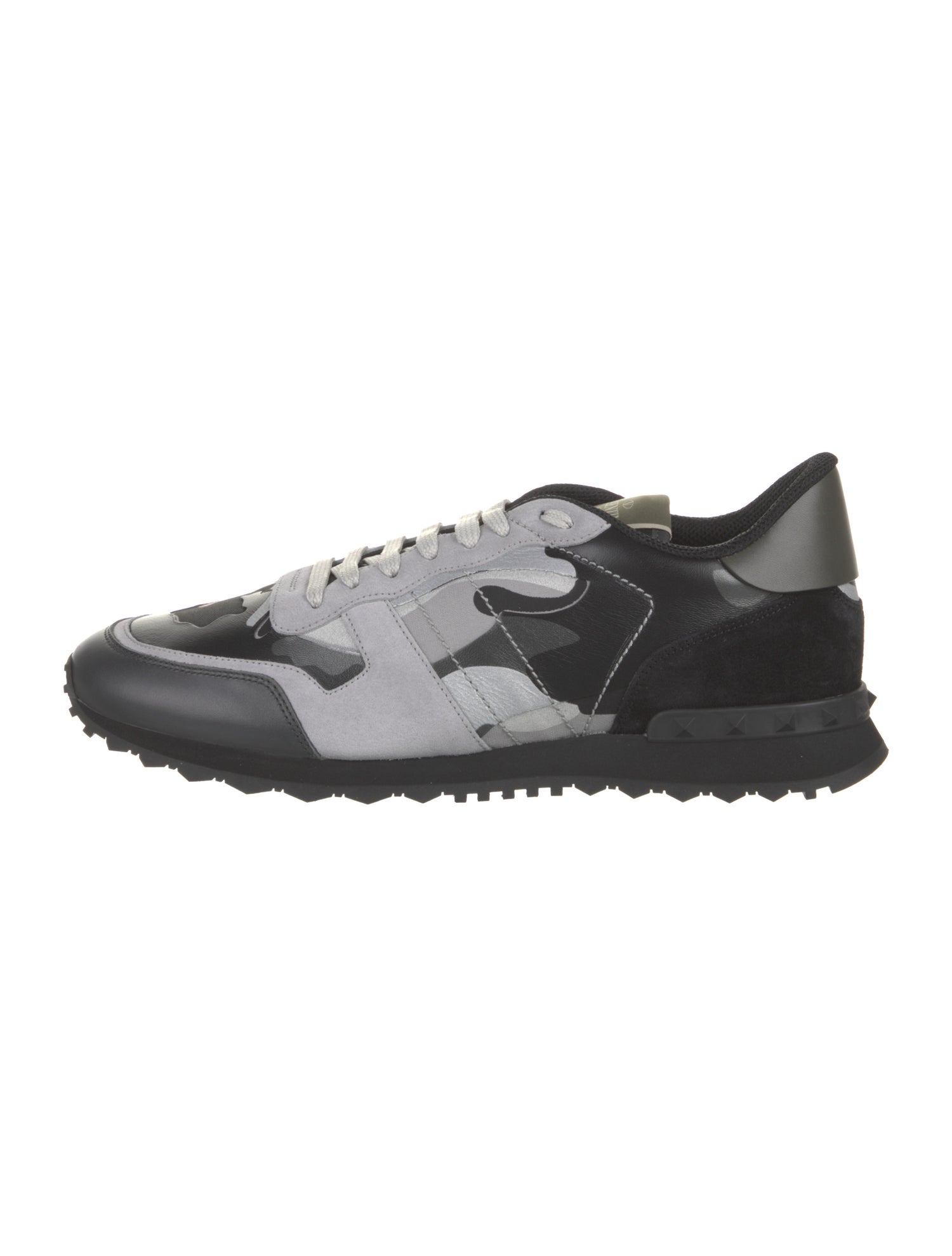 Valentino Leather Printed Athletic Sneakers