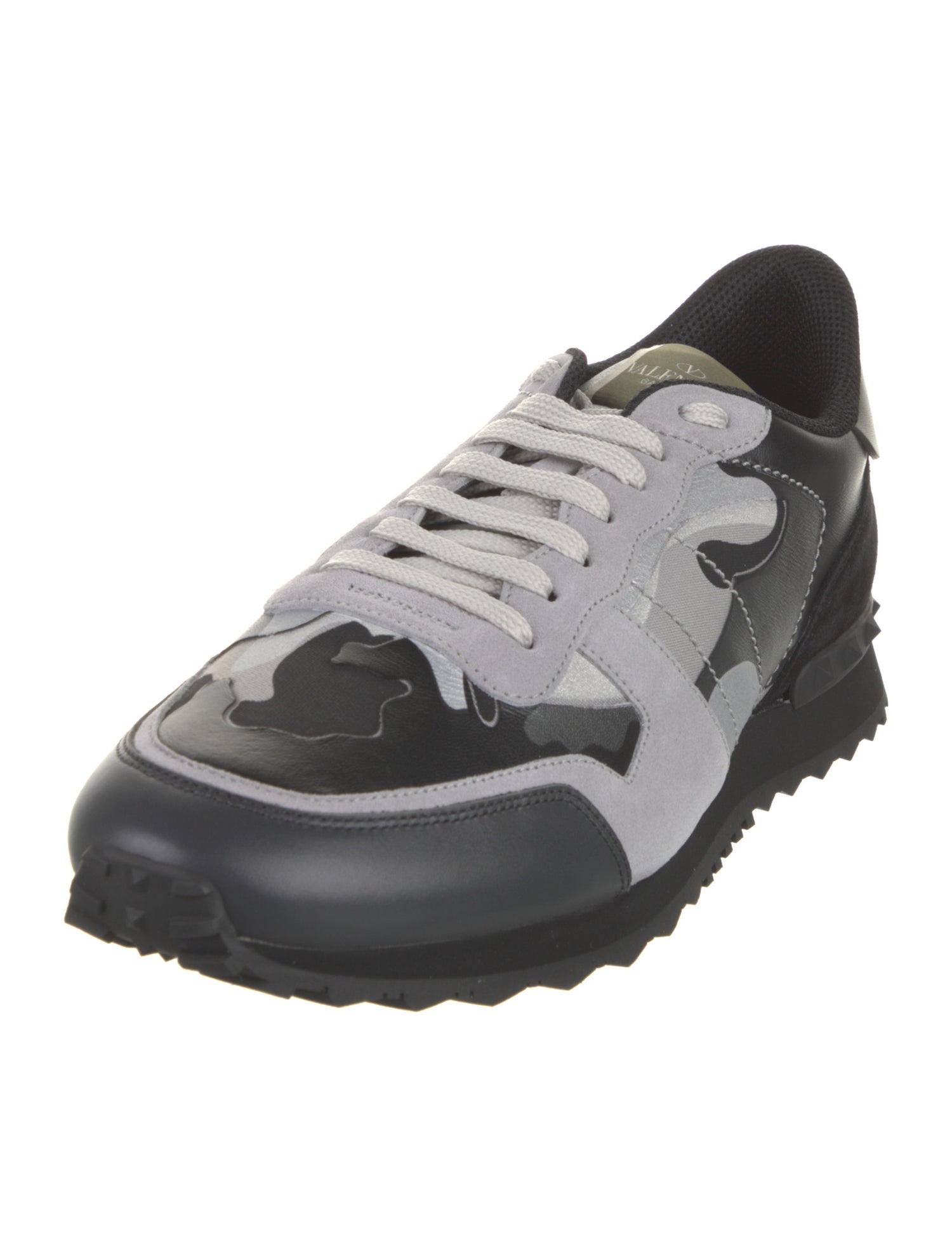 Valentino Leather Printed Athletic Sneakers