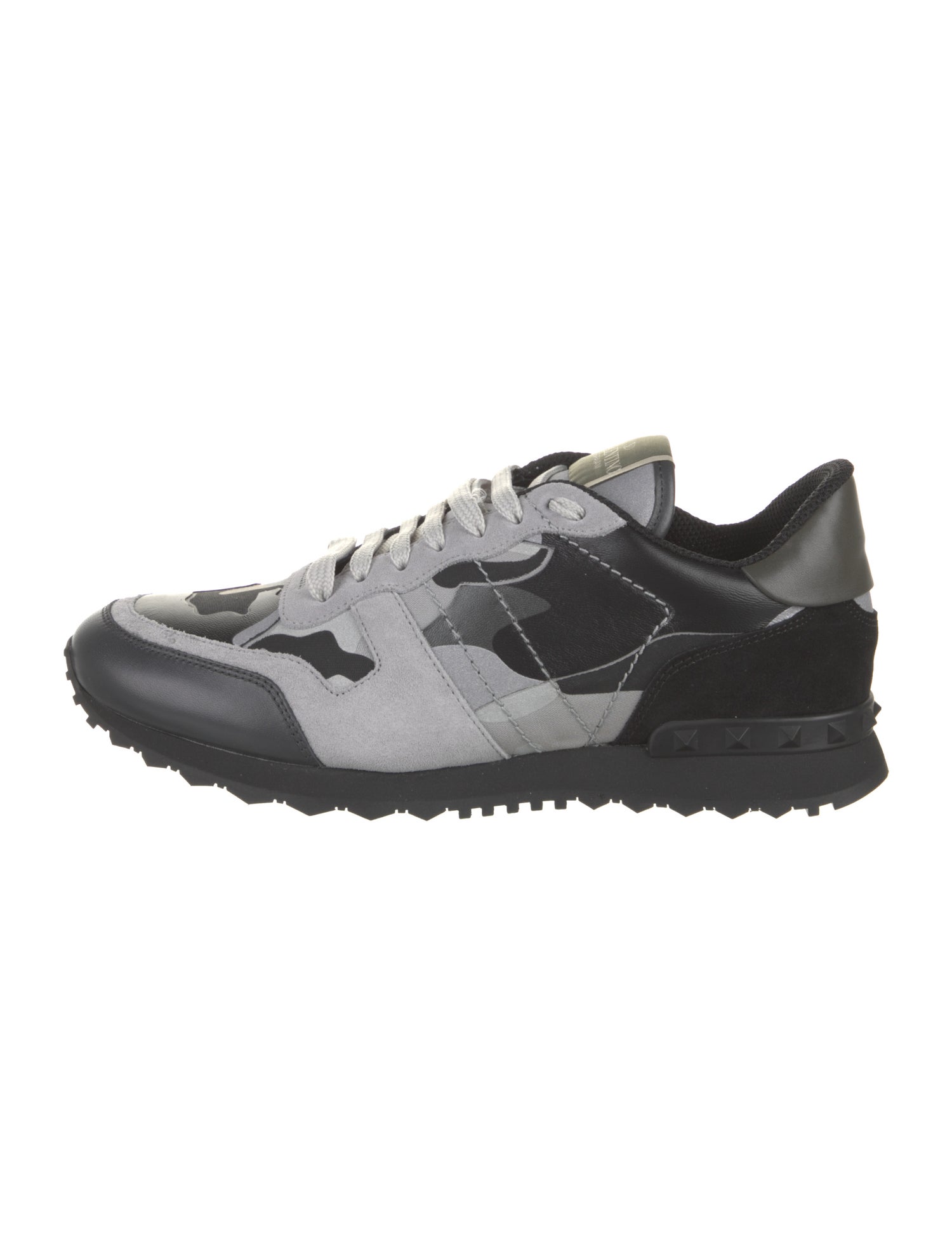 Valentino Leather Printed Athletic Sneakers