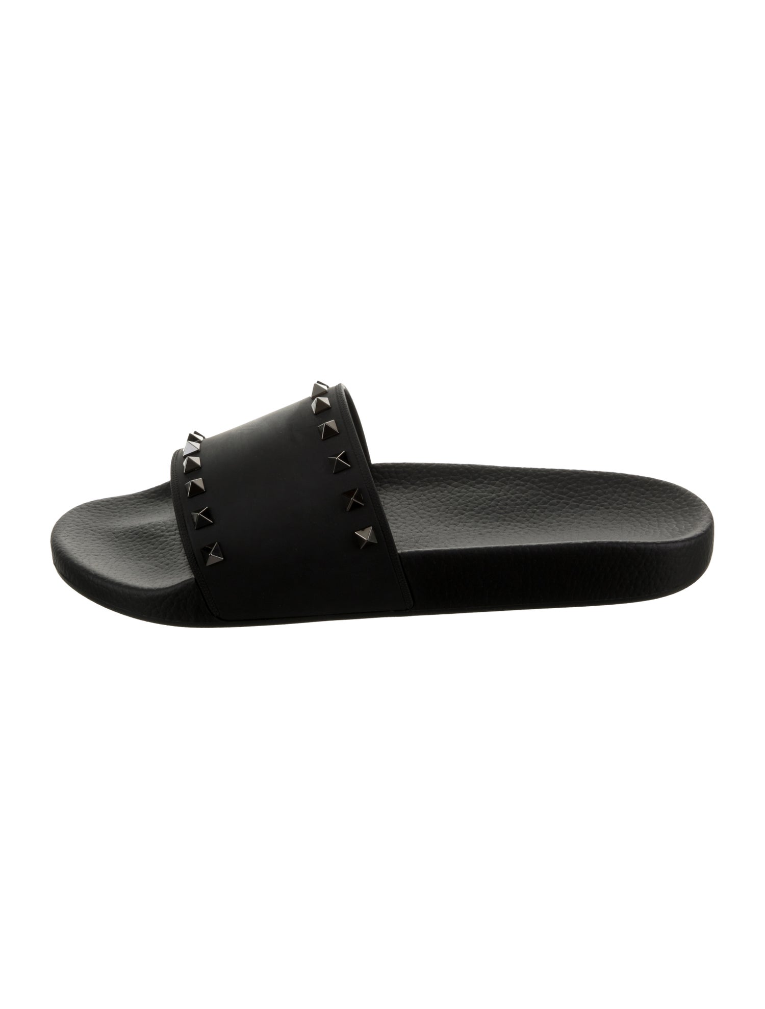 Valentino Rockstud Accents Rubber Slides