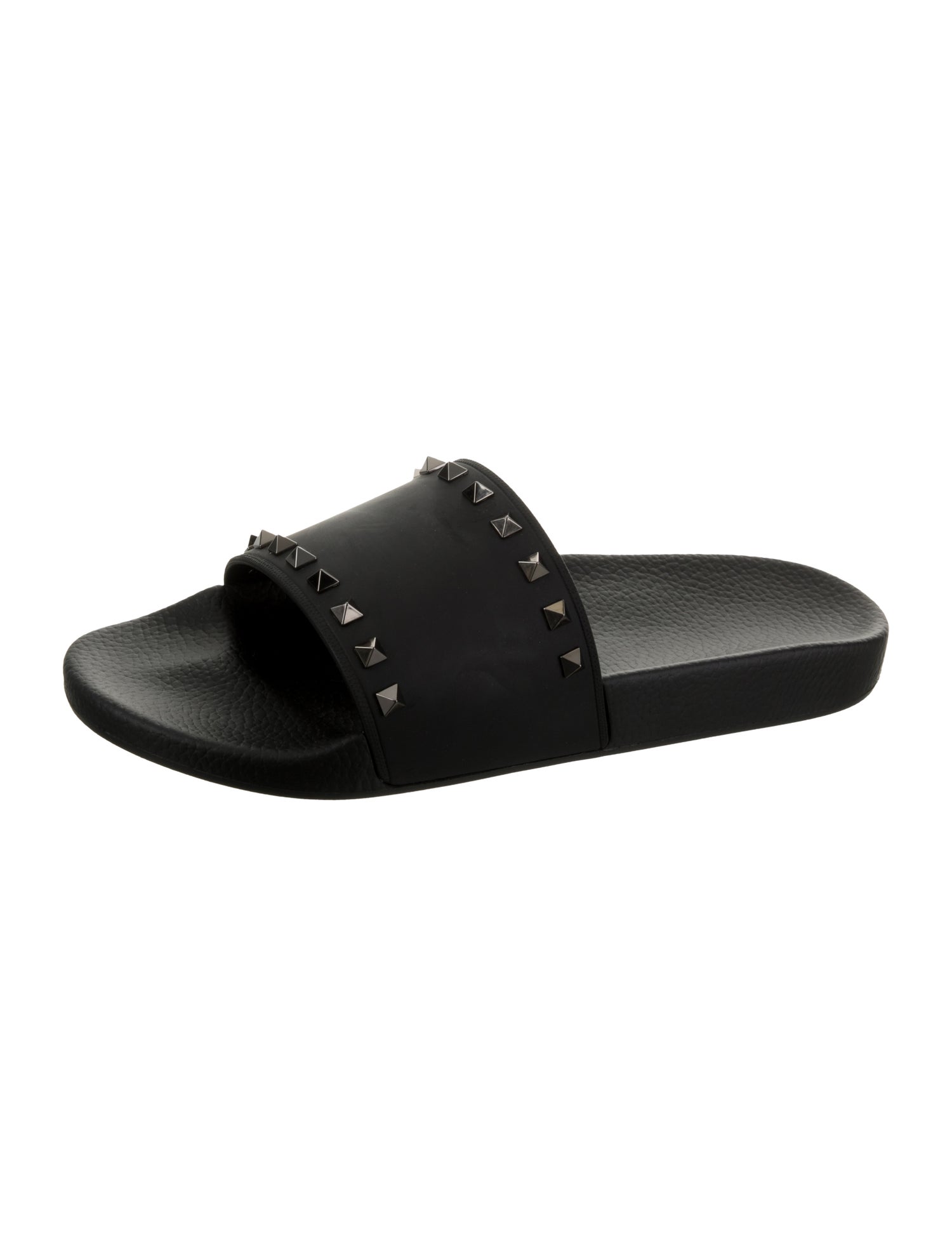 Valentino Rockstud Accents Rubber Slides
