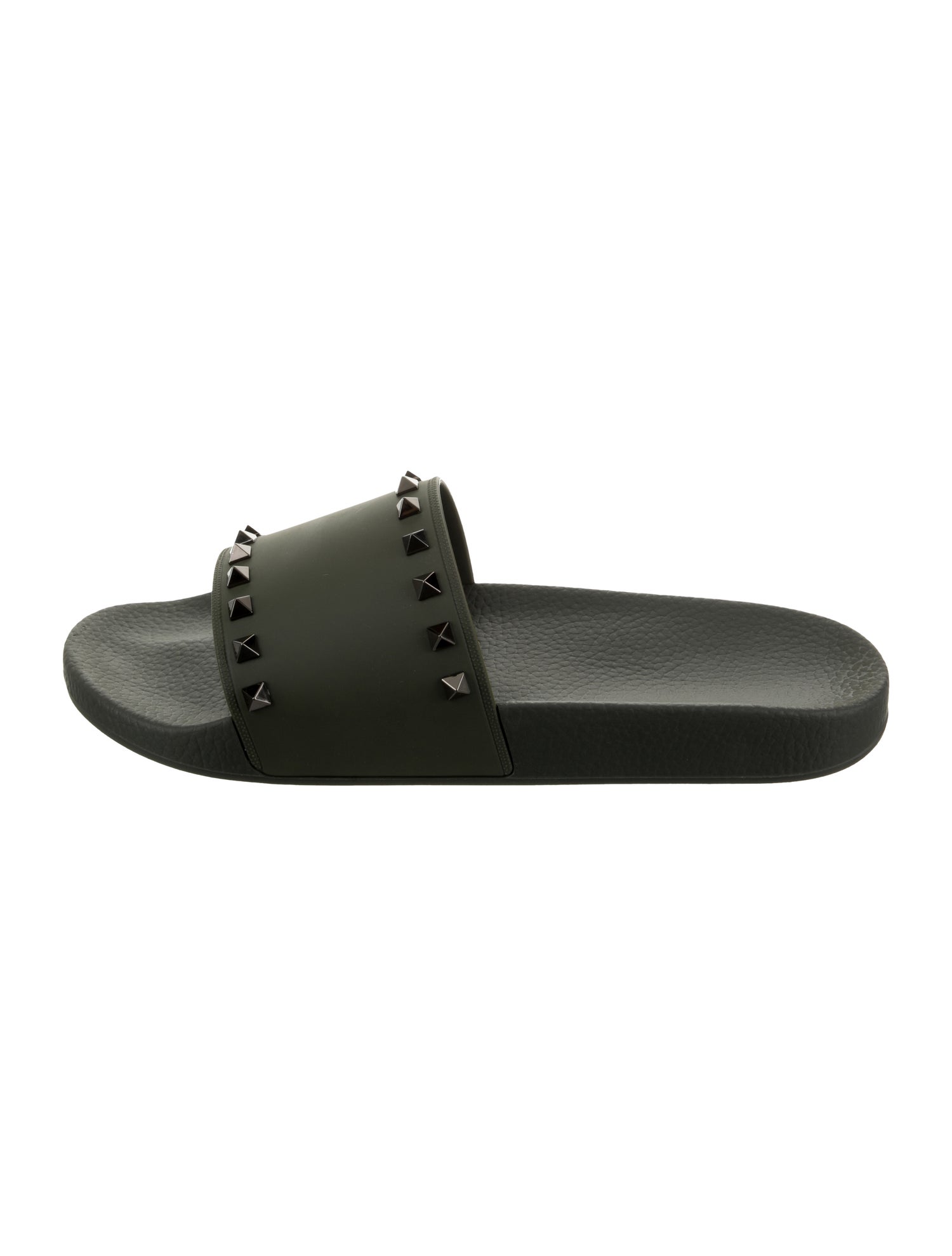Valentino Rockstud Accents Rubber Slides w/ Tags