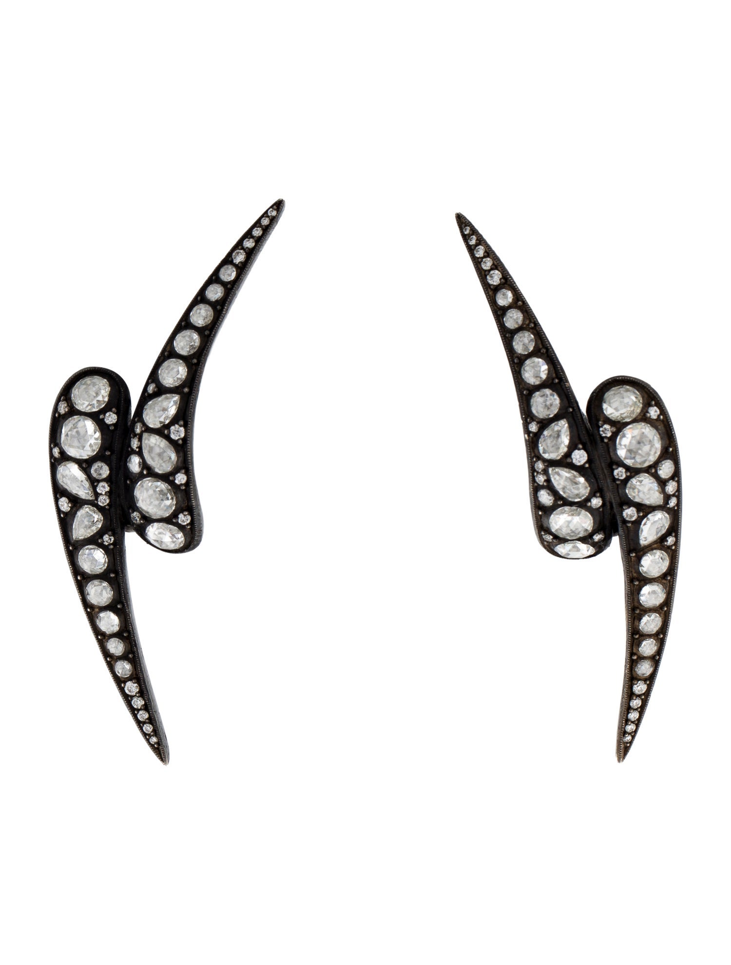 Monan 18K Diamond Maleficent Earrings