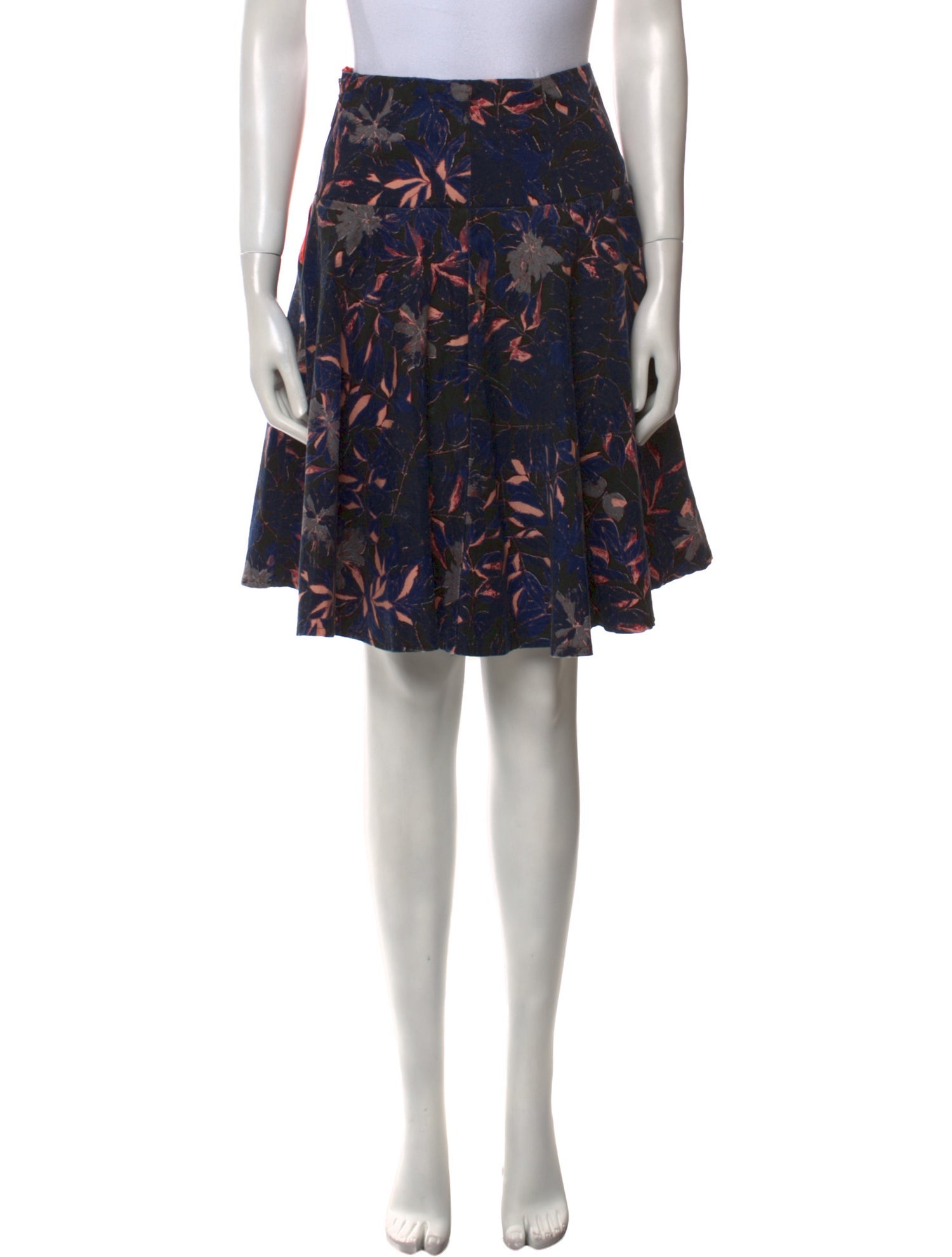 Via Veneto Floral Print Knee-Length Skirt
