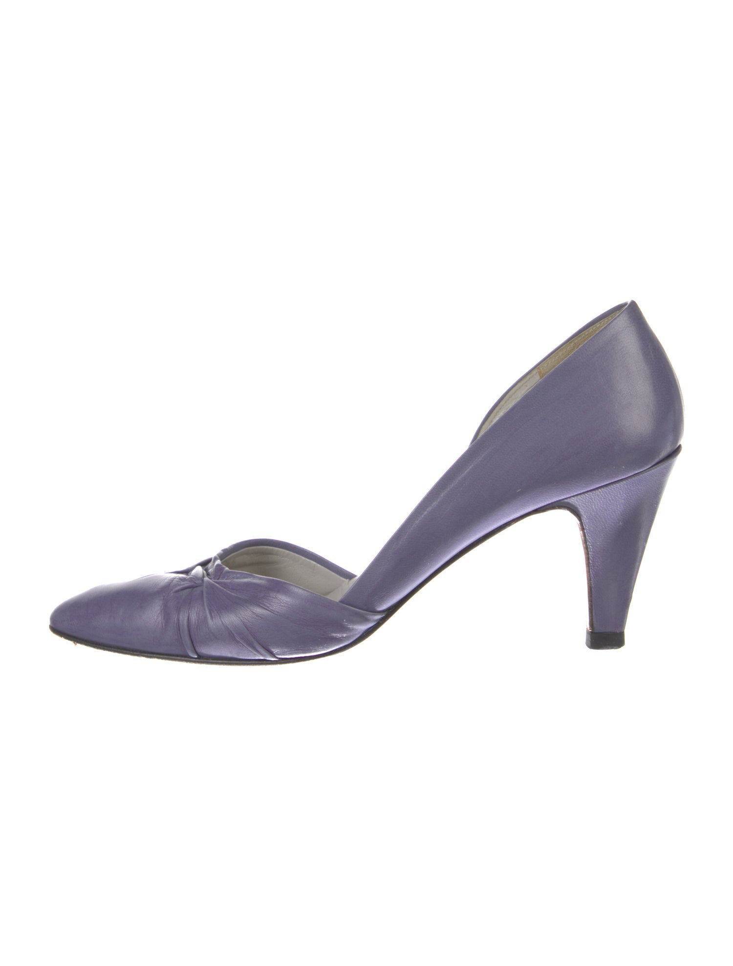 Via Veneto Leather D'Orsay Pumps