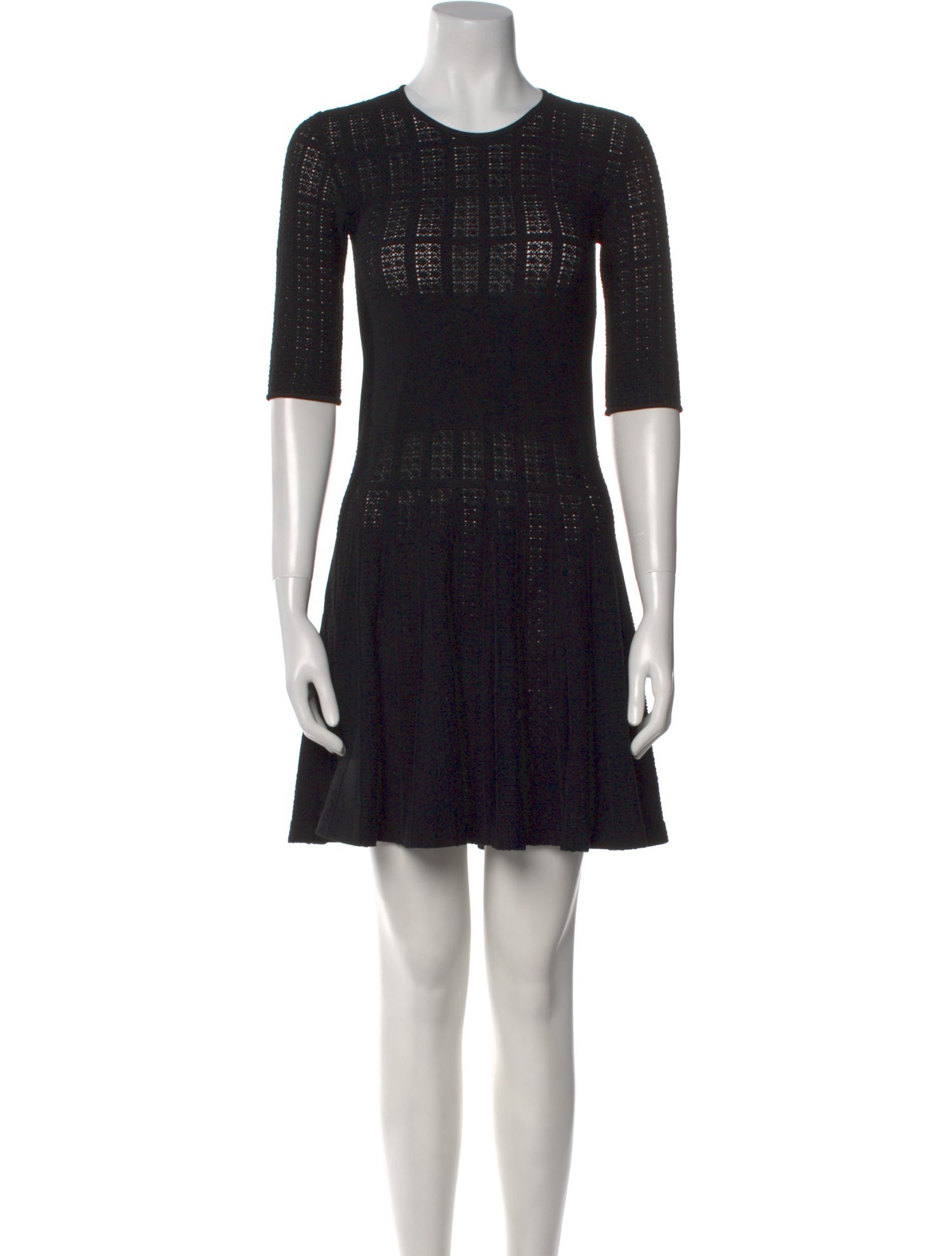 Vicedomini Lace Pattern Mini Dress