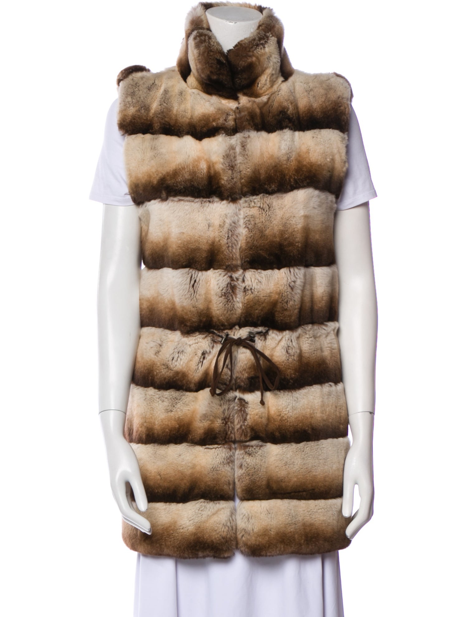 Vicedomini Striped Fur Jacket