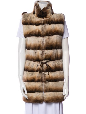 Vicedomini Striped Fur Jacket
