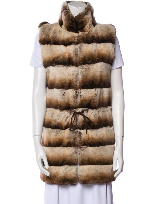 Vicedomini Striped Fur Jacket