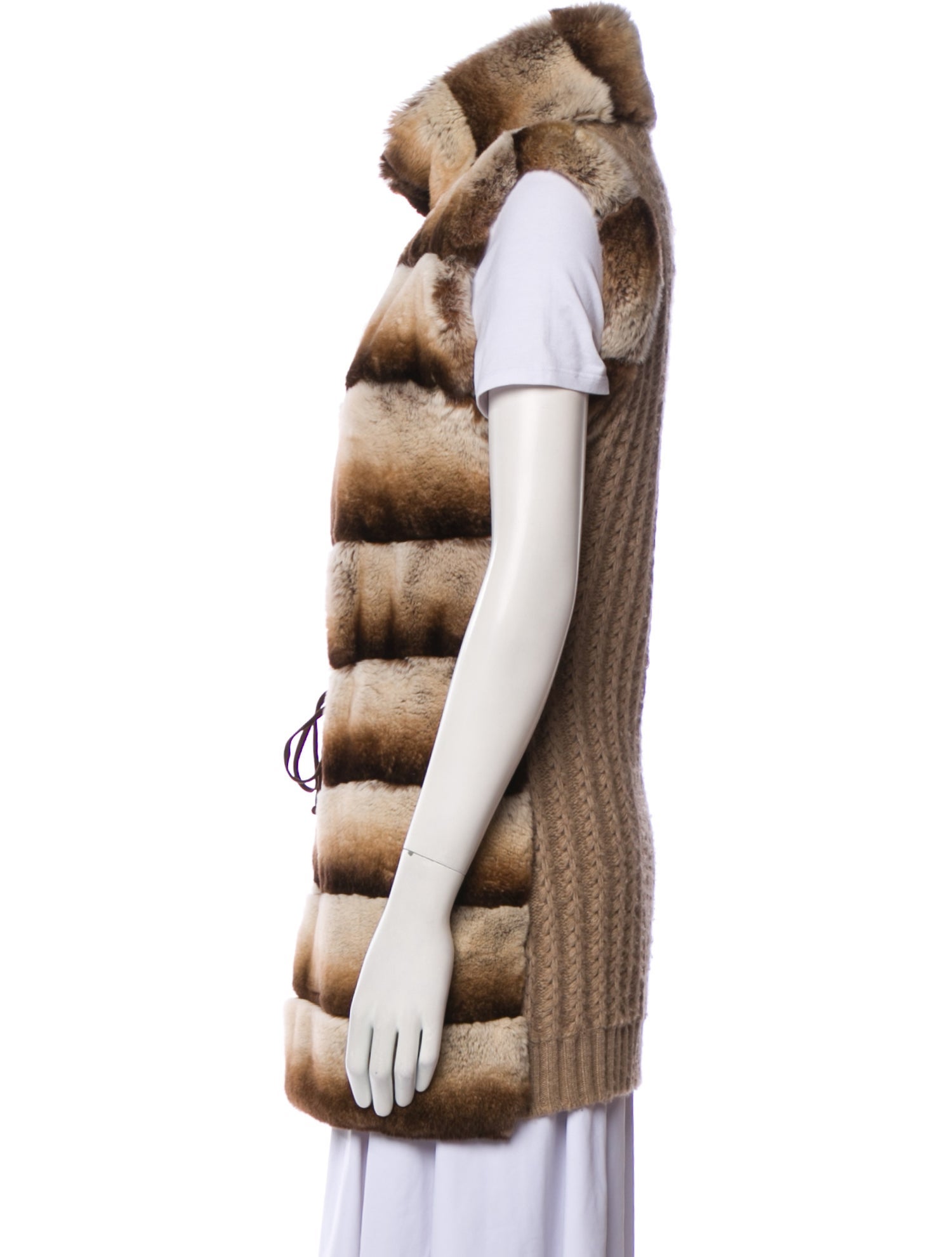 Vicedomini Striped Fur Jacket