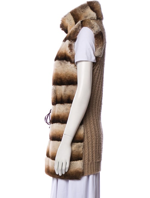 Vicedomini Striped Fur Jacket