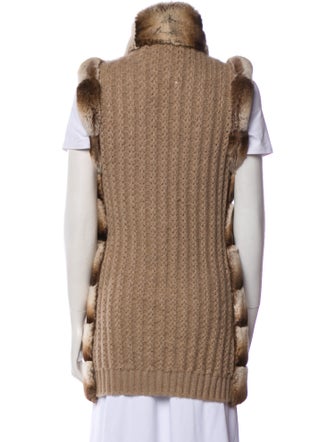 Vicedomini Striped Fur Jacket