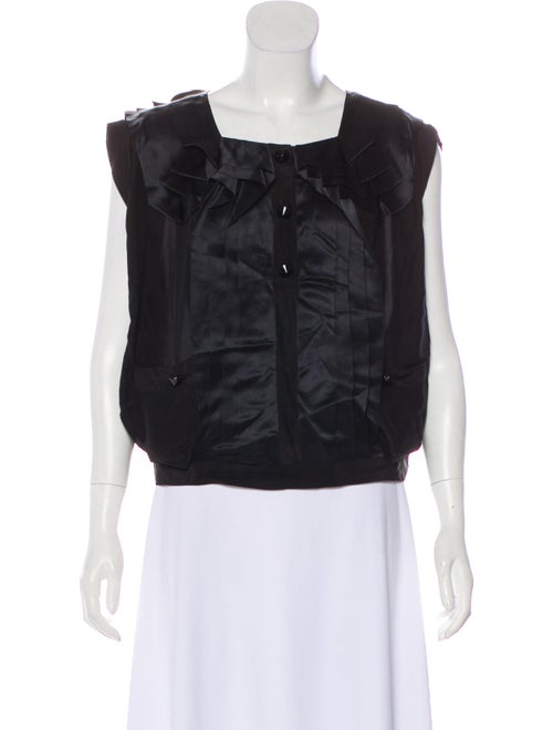 Viktor & Rolf Square Neck Sleeveless Top Black
