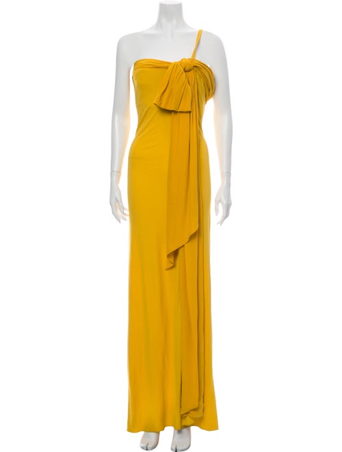 Viktor & Rolf One-Shoulder Long Dress Yellow