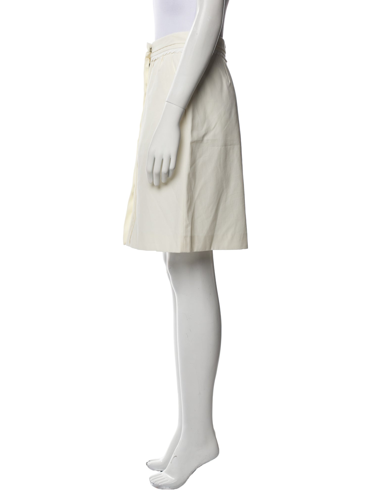 Viktor & Rolf Pleated Accents Knee-Length Skirt