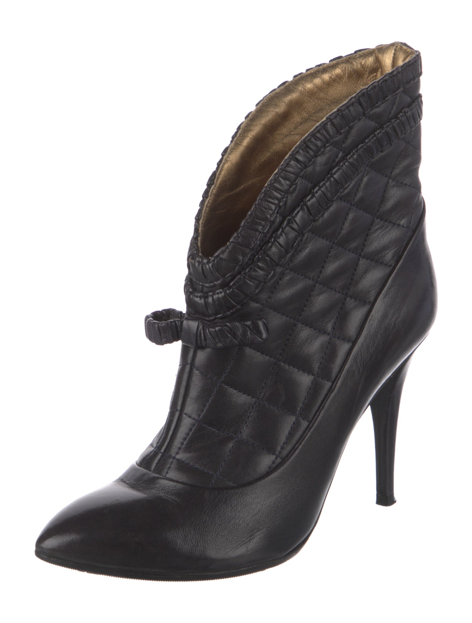 Viktor & Rolf Leather Bow Accents Lace-Up Boots