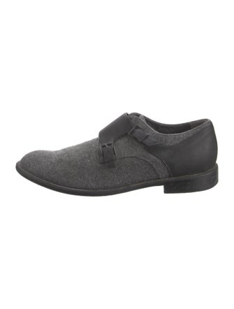 Viktor & Rolf Suede Leather Trim Embellishment Monk Straps