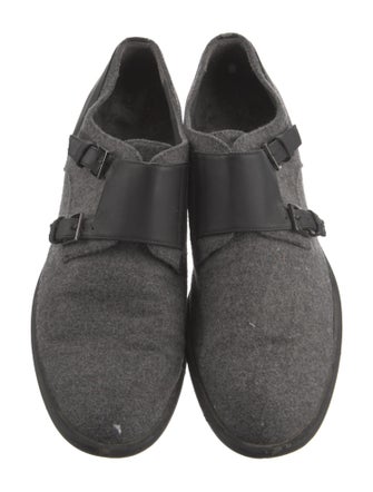 Viktor & Rolf Suede Leather Trim Embellishment Monk Straps