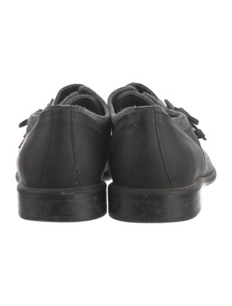Viktor & Rolf Suede Leather Trim Embellishment Monk Straps