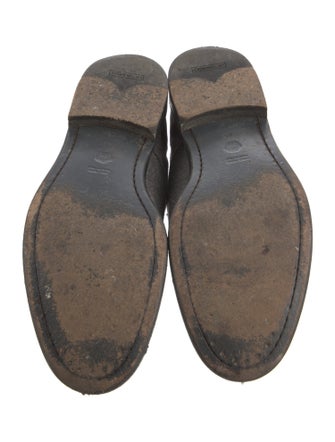 Viktor & Rolf Suede Leather Trim Embellishment Monk Straps